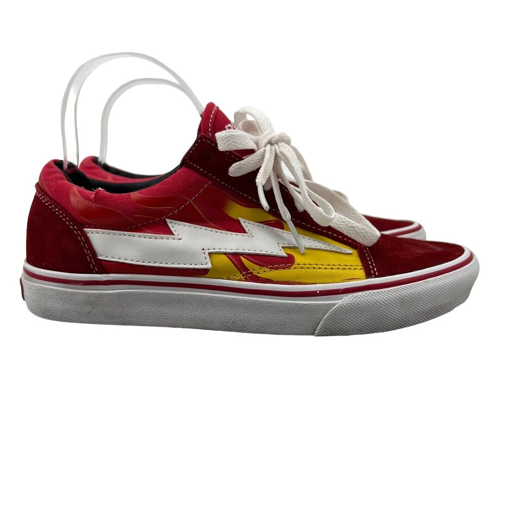 Revenge X Storm Ian Connor Sneakers Mens 7.5 Red Flame Low Top Comfort *READ